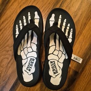 Womens Black Skeleton Sandals